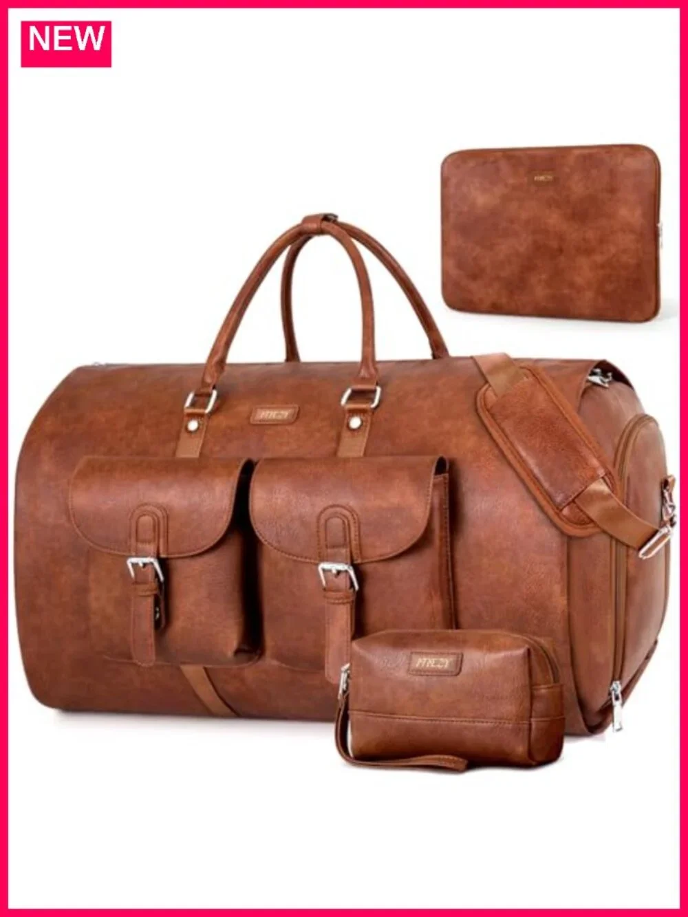 Convertible 2-in-1 Garment Duffel Bag Travel Carry-On with Laptop & Toiletry